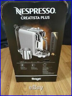 Sage Nespresso Creatista Plus Coffee Machine Brushed Stainless Steel Brand New