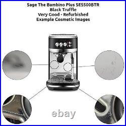 Sage The Bambino Plus Espresso Coffee Machine SES500BTR Black Truffle Kitchen