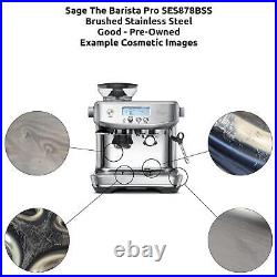 Sage The Barista Pro SES878BSS Coffee Espresso Machine Brushed Stainless Steel