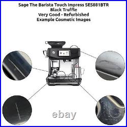 Sage The Barista Touch Impress SES881BTR Coffee Machine Kitchen Black Truffle