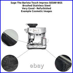 Sage The Barista Touch Impress SES881 Coffee Machine Maker Kitchen Silver/Black