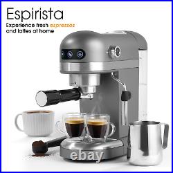 Salter Espirista Espresso Coffee Maker Machine 15-Bar Pressure Pump 1.4L Silver