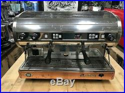 San Marino Lisa 2 Group Silver Brass Base Espresso Coffee Machine Commercial Bar