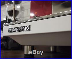 Sanremo Zoe 2 Group Espresso Machine Red white Sanremo SR50ECO Coffee Grinder