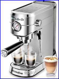 Sincreative Espresso Coffee Machine with Milk Frother, 20 Bar Traditional Barist
