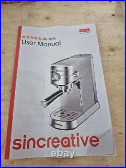 Sincreative Espresso Coffee Machine with Milk Frother (p2/267)