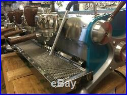 Slayer 3 Group Turquoise Espresso Coffee Machine Cafe Latte Barista Cart Cup