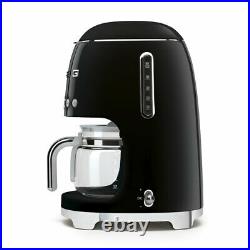 Smeg DCF02BLUK Black 50s Retro Style Filter Coffee Machine + 2 Year Warranty