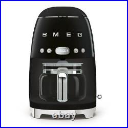 Smeg DCF02BLUK Drip Filter Coffee Machine in Black Brand new