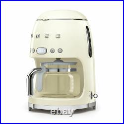 Smeg DCF02CRUK Cream 50s Retro Style Filter Coffee Machine + 2 Year Warranty