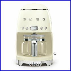 Smeg DCF02CRUK Cream 50s Retro Style Filter Coffee Machine + 2 Year Warranty