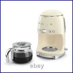 Smeg DCF02CRUK Drip Filter Coffee Machine in Cream Brand new