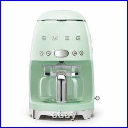 Smeg DCF02PGUK Pastel Green 50s Retro Filter Coffee Machine + 2 Year Warranty