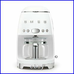 Smeg DCF02WHUK White 50s Retro Style Filter Coffee Machine + 2 Year Warranty