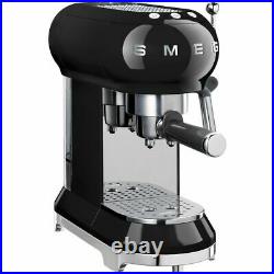 Smeg ECF01BLUK 50's Retro Espresso Coffee Machine 15 bar Black New from AO