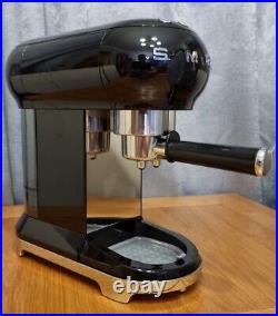 Smeg ECF01BLUK 50's Retro Style Espresso Coffee Machine Black