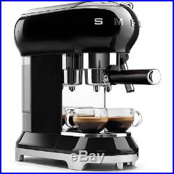 Smeg ECF01BLUK 50's Retro Style Espresso Coffee Machine Black 2 Year Guarantee