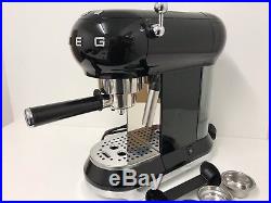 Smeg ECF01BLUK Espresso Coffee Machine 50's Retro in Black-Return-Warranty