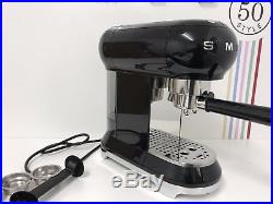 Smeg ECF01BLUK Espresso Coffee Machine 50's Retro in Black-Return-Warranty