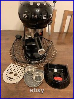 Smeg ECF01BL Coffee Machine, Black