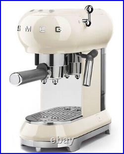 Smeg ECF01CRUK 50's Retro Style Espresso Coffee Machine 1L 15 Bar (Cream) B+