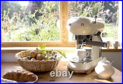 Smeg ECF01CRUK 50's Retro Style Espresso Coffee Machine 1L 15 Bar (Cream) B+