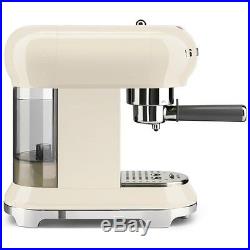 Smeg ECF01CRUK 50's Retro Style Espresso Coffee Machine Cream 2 Year Guarantee