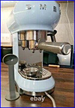 Smeg ECF01PBUK 50s Retro Style Aesthetic Espresso Coffee Machine Pastel Blue