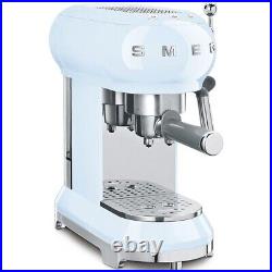 Smeg ECF01PBUK Espresso Coffee Machine Blue Retro