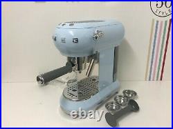 Smeg ECF01PBUK Espresso Coffee Machine in Pastel Blue-Customer Return Used