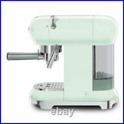 Smeg ECF01PGUK 50's Retro Pastel Green Espresso Coffee Machine, Used