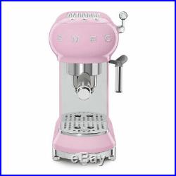 Smeg ECF01PKUK Pink Espresso Coffee Machine 15 Bar + 2 Year Warranty (Brand New)