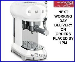 Smeg ECF01WHUK White 50's Retro Style Espresso Coffee Machine 2 Year Guarantee
