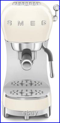 Smeg ECF02CRUK Espresso Coffee Machine, Cream, Missing Letter