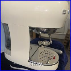 Smeg ECF02CRUK Espresso Coffee Machine with 15 Bar Pump, 1350W, Cream
