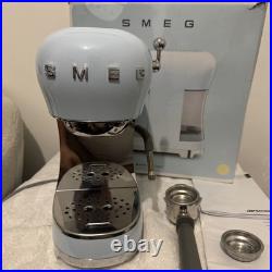 Smeg ECF02PBUK Espresso Coffee Machine Pastel Blue Brand New