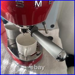 Smeg ECF02RDUK Red Espresso Coffee Machine with Steam Wand -Fast Dispatch
