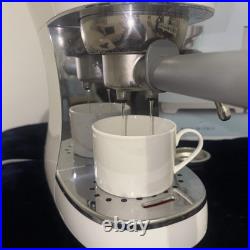 Smeg ECF02WHUK Retro White Coffee Espresso Maker 15 Bar Steam Wand Machine