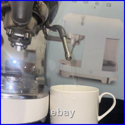 Smeg ECF02WHUK Retro White Coffee Espresso Maker 15 Bar Steam Wand Machine