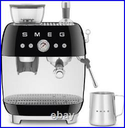 Smeg EGF03BLUK Espresso Coffee Machine with Grinder, Black, Used