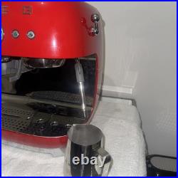 Smeg EGF03RDUK 50's Style Espresso Coffee Machine & Grinder Red -Fast Dispatch