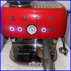 Smeg EGF03RDUK 50's Style Espresso Coffee Machine & Grinder Red -Fast Dispatch