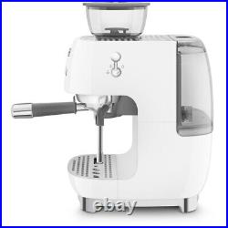 Smeg EGF03WHUK Espresso Coffee Machine with Grinder & 20 Bar Pump White R