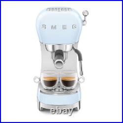 Smeg Espresso Coffee Machine in Pastel Blue ECF02PBUK Brand new