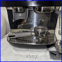 Smeg Espresso Coffee Machine with Grinder, EGF03BLUK, Stainless Steel in Black