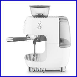 Smeg Espresso Coffee Machine with Grinder, EGF03WHUK, White