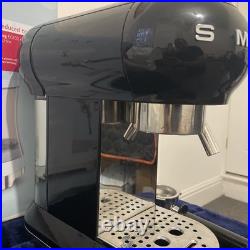 Smeg Manual Espresso Coffee Machine 1-Litre Black Retro Style