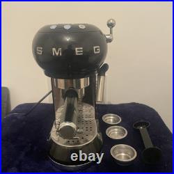 Smeg Manual Espresso Coffee Machine 1-Litre Black Retro Style
