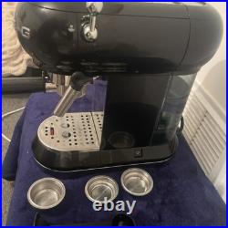 Smeg Manual Espresso Coffee Machine 1-Litre Black Retro Style