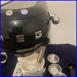 Smeg Manual Espresso Coffee Machine 1-Litre Black Retro Style